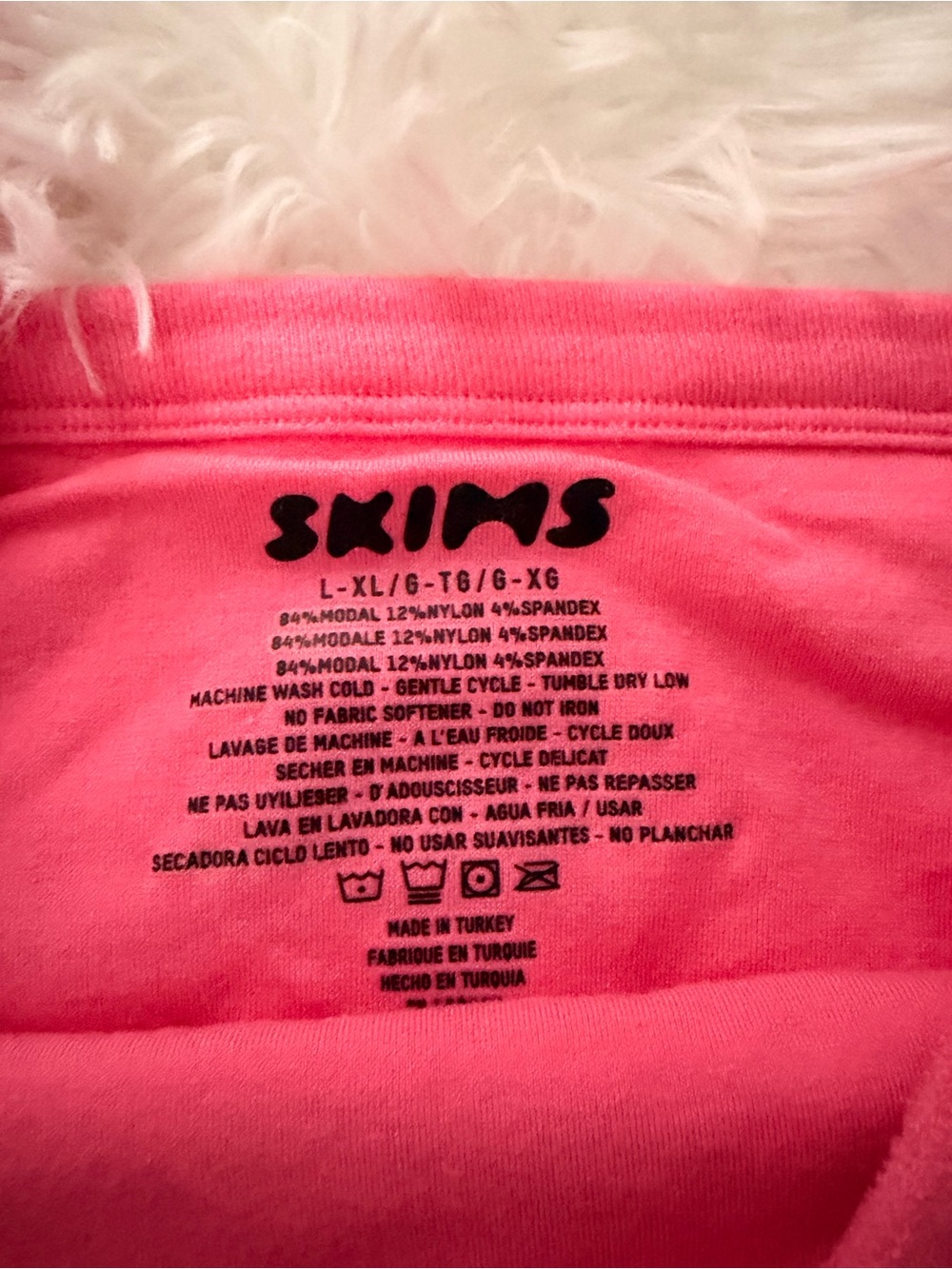 SKIMS Women’s  Bright Pink Modal-Blend bodysuit